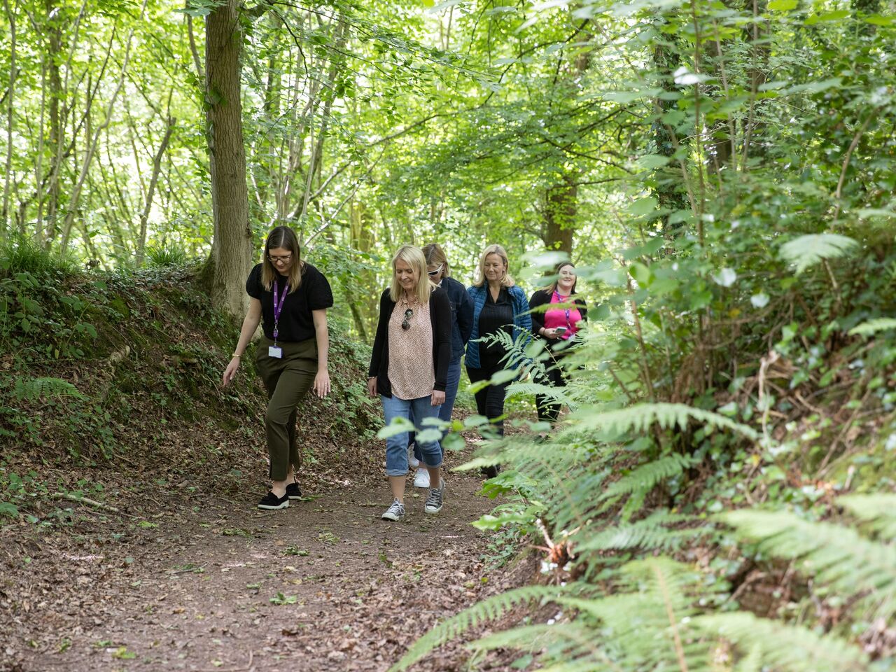 Guests exploring the green spaces at ICC Wales